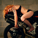 Triumph, motorcycle, hot bike, girl, model, Trisha Downs